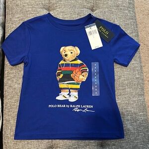 Polo Bear Graphic T-Shirt in Blue